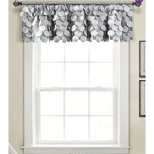 Lush Decor, Gigi Valance Textured Window Kitchen Light Gray 14 X 70” 1 Piece